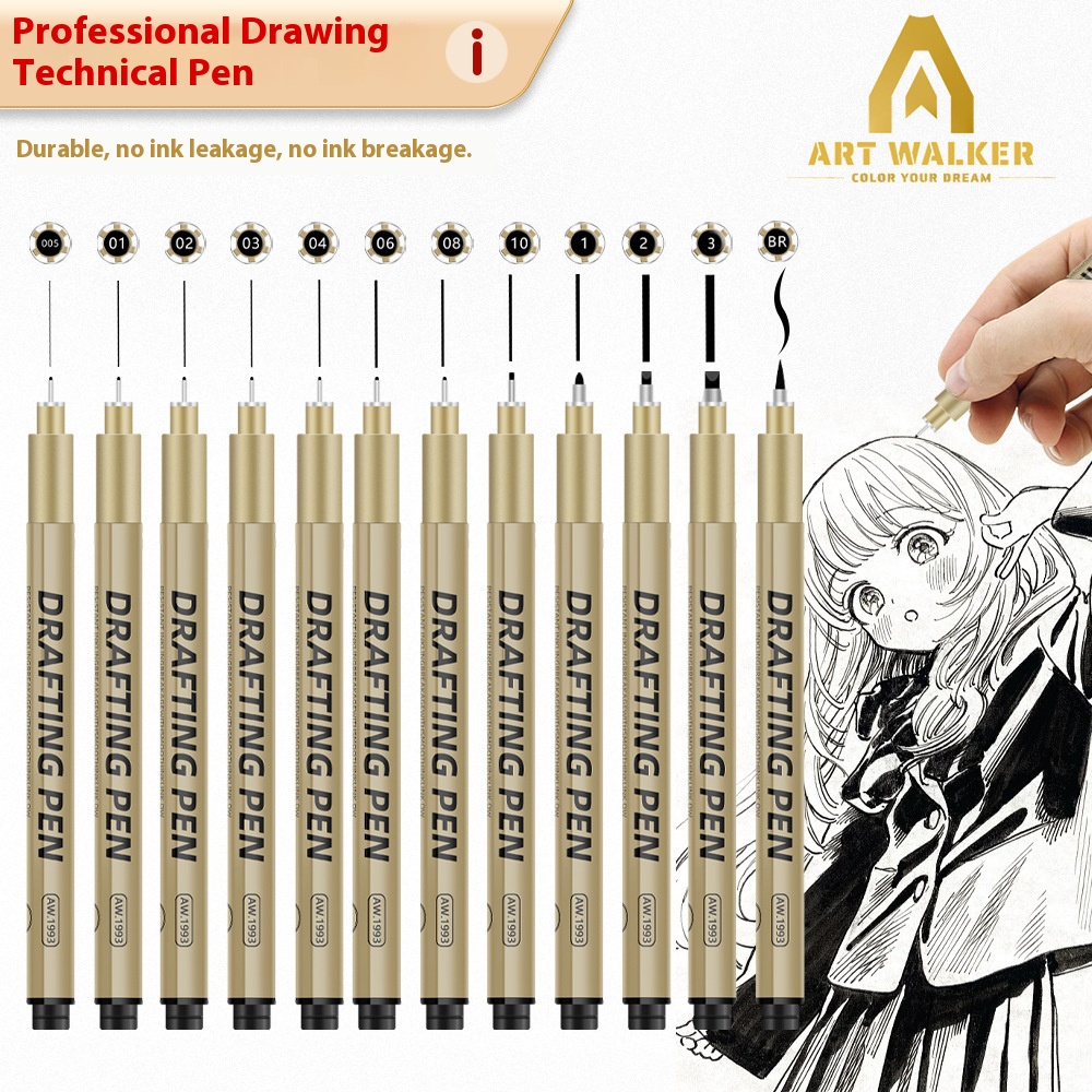 Copic Marker Sketch - 1/6/9/12 Pcs Manga Black Fineliner Marlers