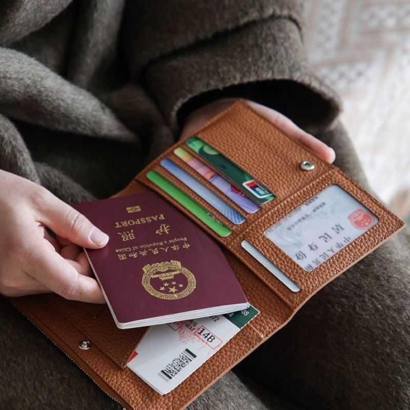 Leather Passport Holder Covers - Index Card Holder recension och pris