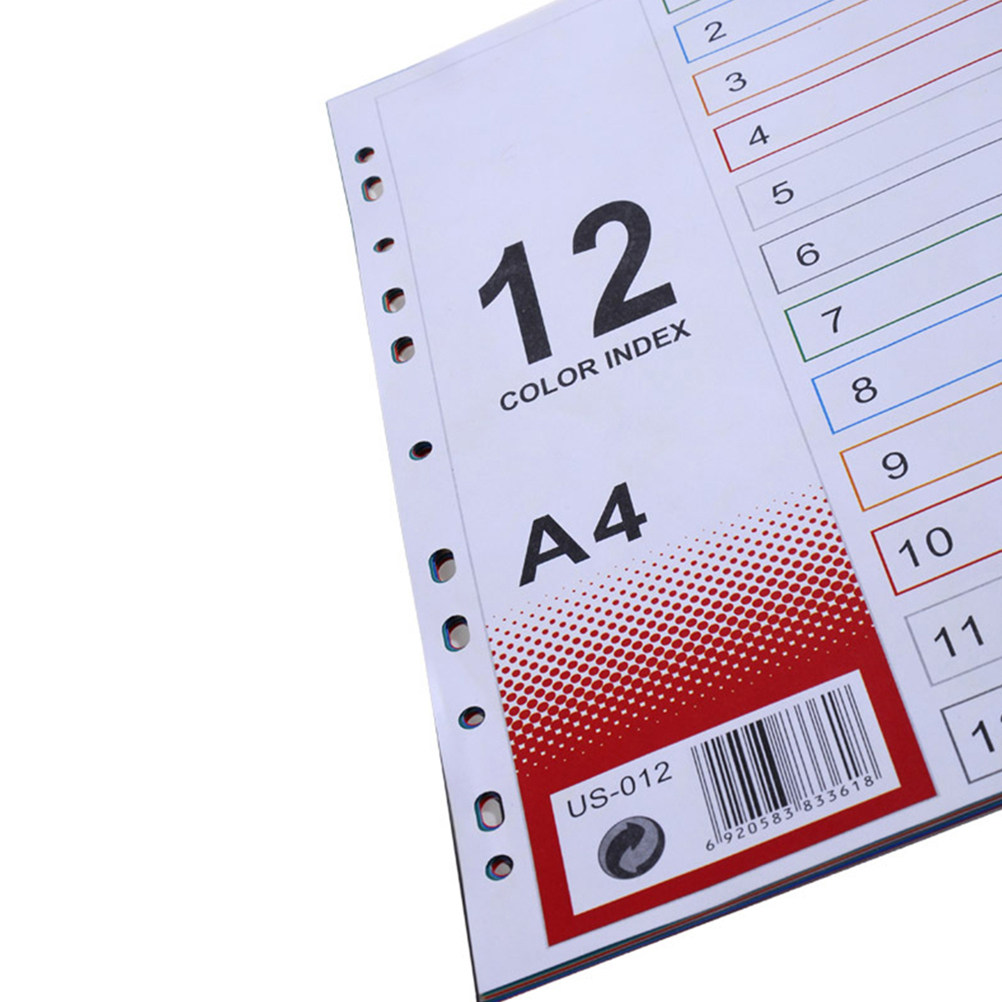 2Pcs Index Paper Refills Divid - Tab Divider A4 recension och pris