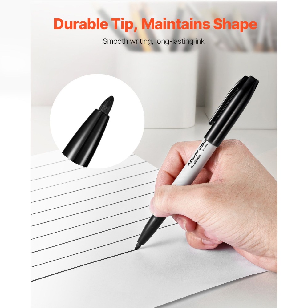 Permanent Markers, 36 Pack Bla - Correction Pen Fine recension och pris